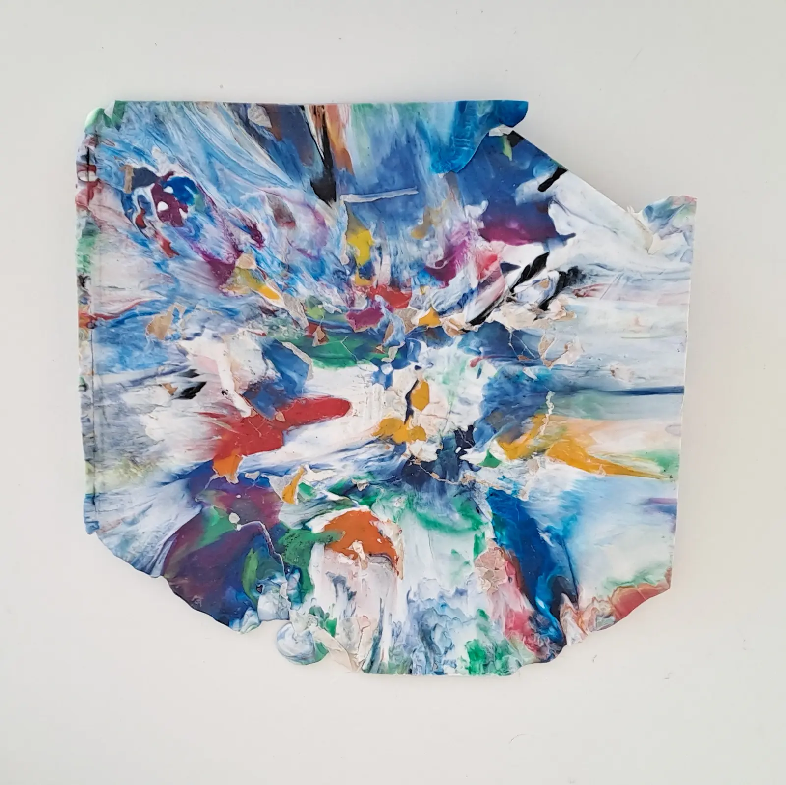 Plaque en plastique recyclé multicolore